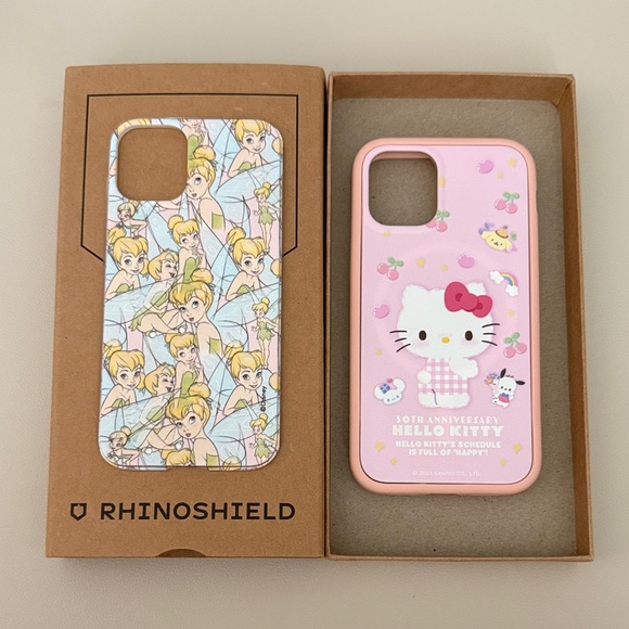 2 Rhinoshield iPhone 12mini cases | Tinker-bell and Hello Kitty - Picture 1 of 4